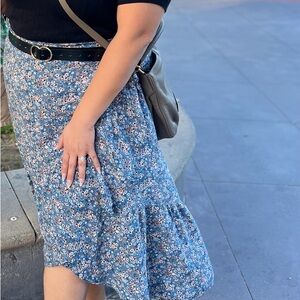 Floral Blue Skirt